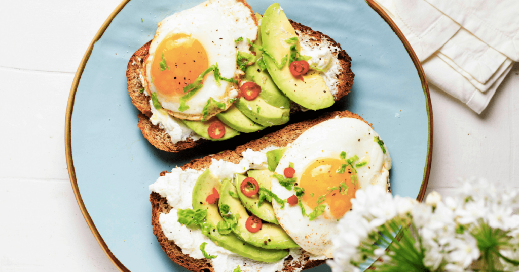 Creamy Avocado Toast with Eggs