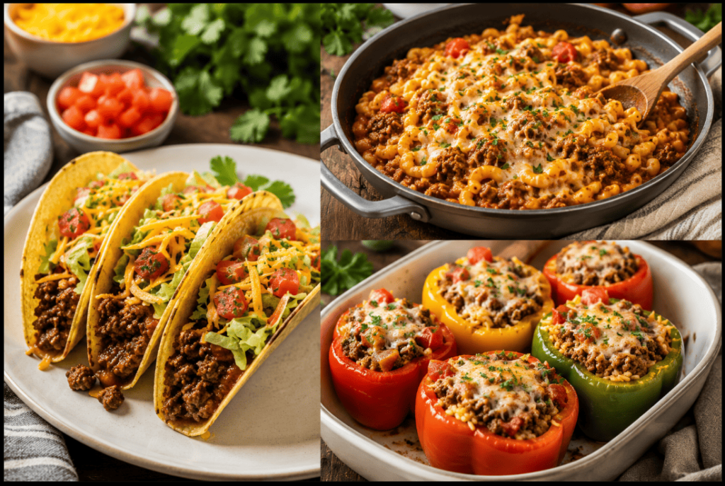 3 Recipes with Ground Beef