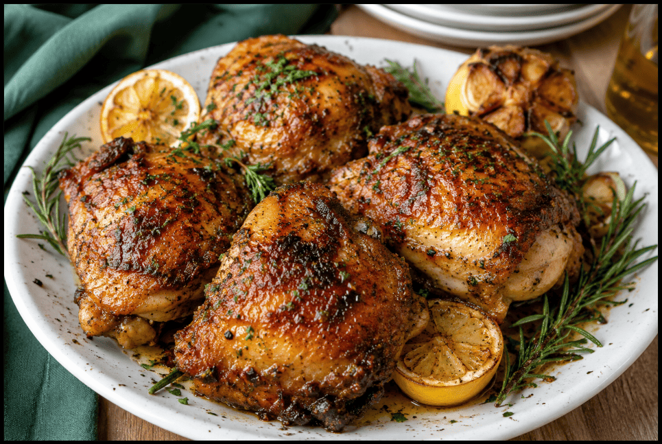 Juicy Oven Roasted Chicken Thighs