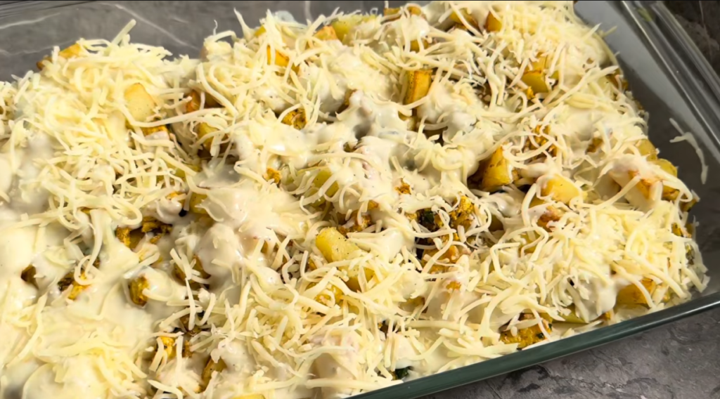Assemble the Chicken and Potato Gratin